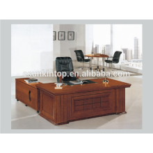 Modern wooden desk design, Walnut venner upholstery office desk (A-21)